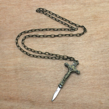 Cross Knife Necklace 27 inch